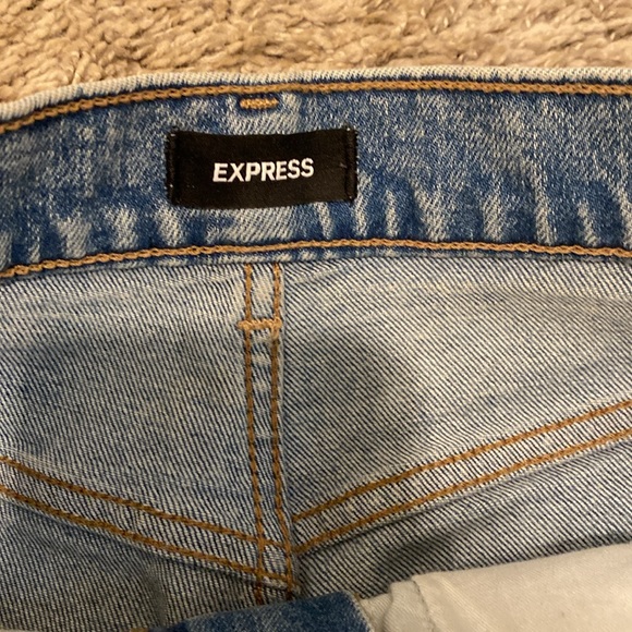 Express Womens Ripped Jeans 0 Regular Blue - Picture 6 of 10